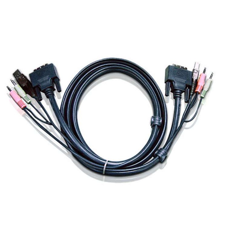 Aten 2L-7D02U - USB DVI-D Single Link KVM Cable 1.8m
