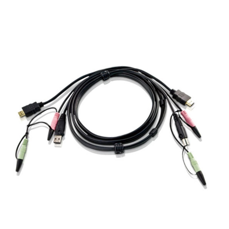 Aten 2L-7D02UH 1.8M USB HDMI KVM Cable with Audio