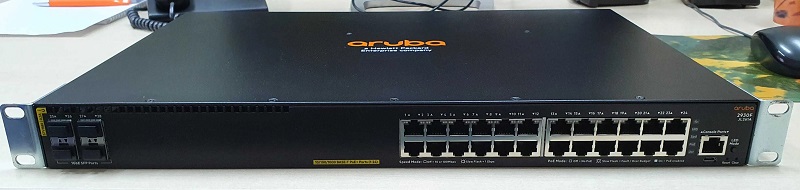 Cận cảnh hiết bị mạng HP Aruba 2930F 24G POE+ 4SFP switch - JL261A