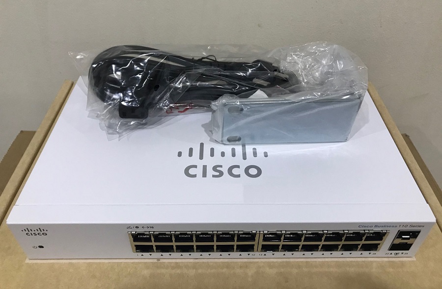Thiết bị chuyển mạch Cisco CBS110 Unmanaged 24-port GE, 2x1G SFP Shared - CBS110-24T-EU