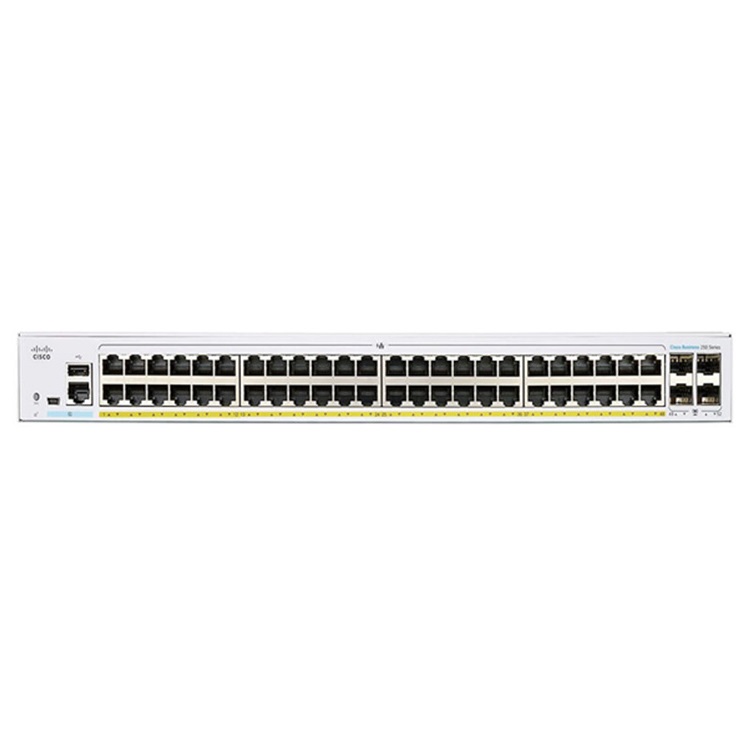 Cisco CBS250 Smart 48-port GE, Partial PoE, 4x1G SFP - CBS250-48PP-4G-EU