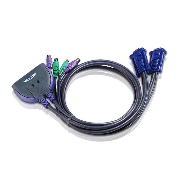 Aten CS62 2-Port PS/2 VGA Cable KVM Switch (1.2m)