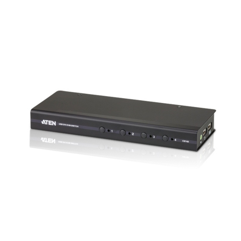 Aten CS74D 4-Port USB DVI/Audio Slim KVM Switch
