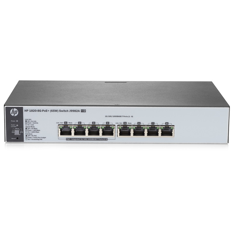 Thiết bị mạng HPE OfficeConnect 1820 8G PoE+ (65W) Switch - J9982A