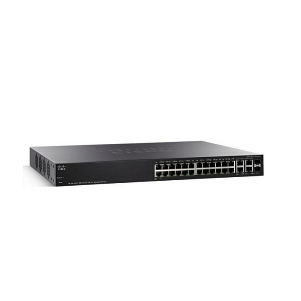  Cisco 24-port 10/100 PoE+ Managed Switch SF350-24P-K9
