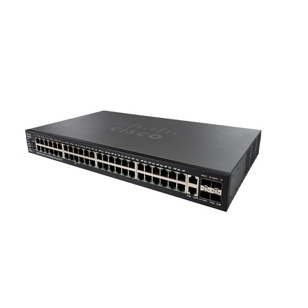 Cisco 48-port 10/100 Mbps + 4-Port 10 Gigabit Stackable Managed Switches - SF550X-48-K9
