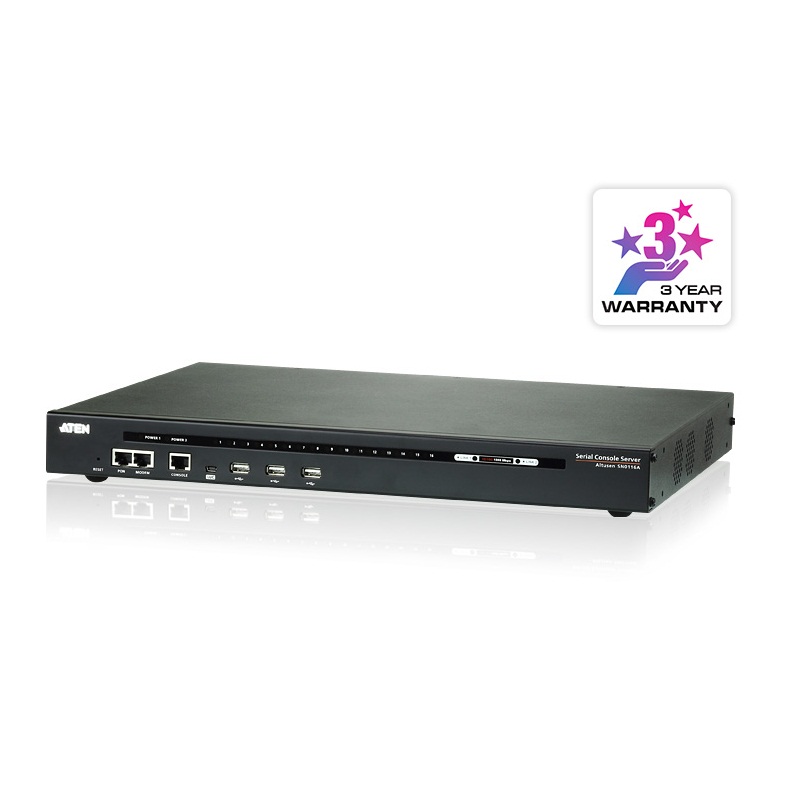 Aten SN0116A 16-Port Serial Console Server with Dual Power/LAN