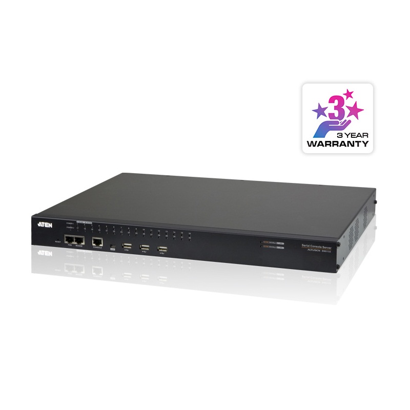 Aten SN0132 32-Port Serial Console Server with Dual Power/LAN