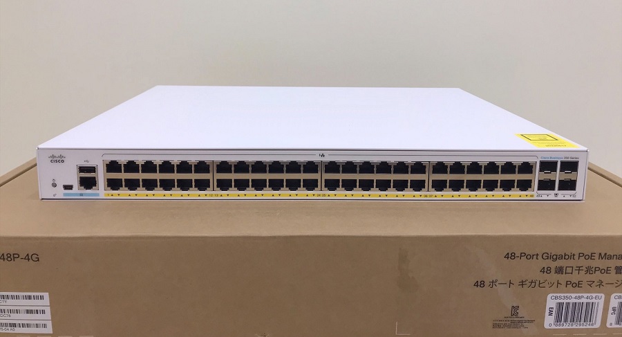 hình ảnh thực tế Cisco CBS350 Managed 48-port GE, PoE, 4x1G SFP - CBS350-48P-4G-EU