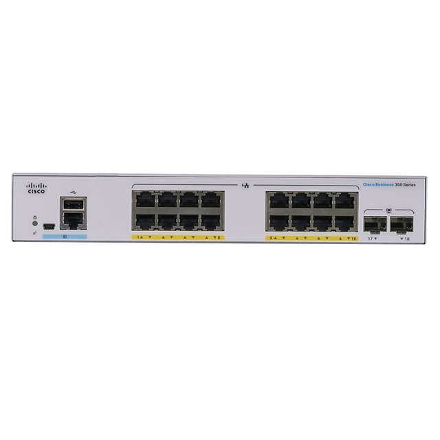 Cisco CBS350 Managed 16-port GE, Full PoE, 2x1G SFP - CBS350-16FP-2G-EU