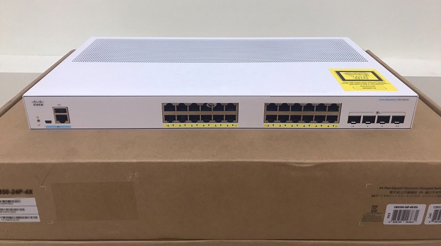 Cisco CBS350 Managed 24-port GE, PoE, 4x1G SFP - CBS350-24P-4G-EU