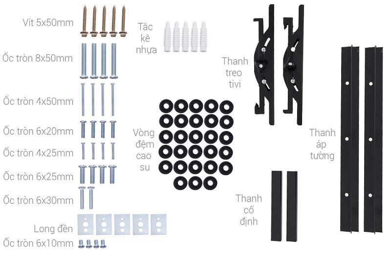 Trọn bộ sản phẩm giá treo nghiêng cảnh phong N4-3