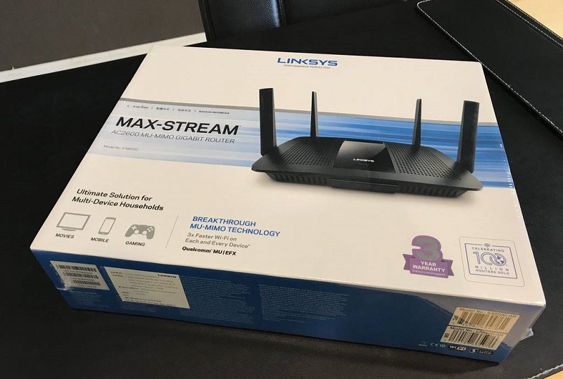 Nguyên hộp đựng Linksys EA8500 Max-Stream AC2600 MU-MIMO Smart Wi-Fi Router