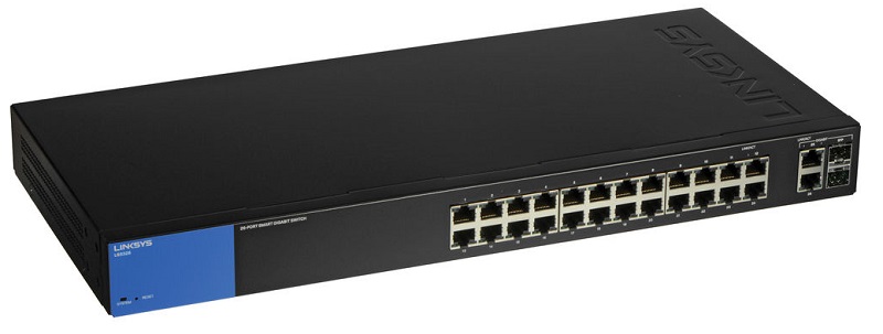 Thiết bị chia mạng Linksys LGS326P (Gigabit (1000Mbps)/ 28 Cổng/ 2 SFP/ Smart Switch/ 24 cổng PoE/ Vỏ Sắt)