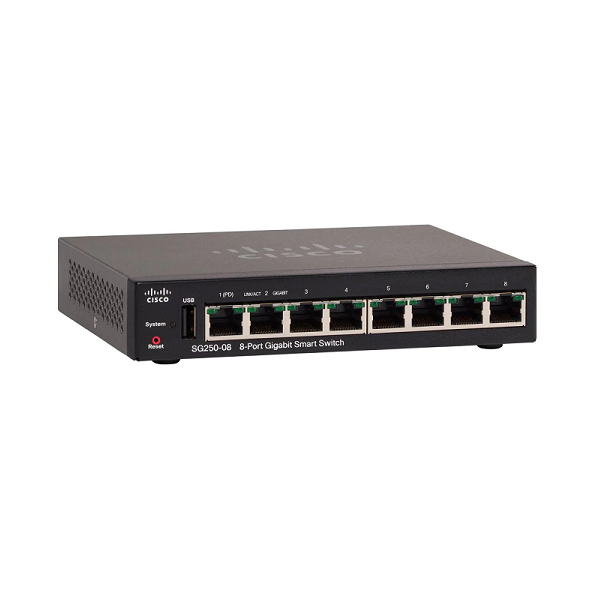 Cisco 8-ports Gigabit Smart Switch - SG250-08 