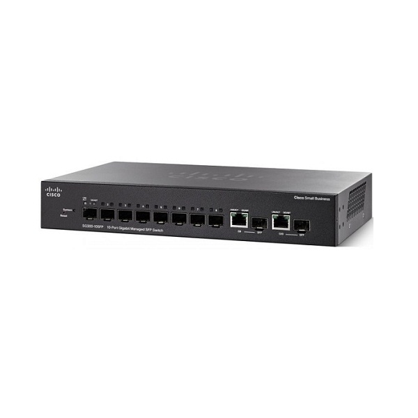 Cisco 10-Port Gigabit Managed SFP Switch SG350-10SFP-K9