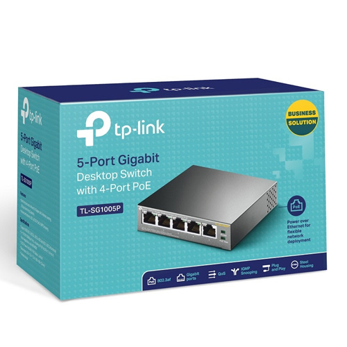 Switch Desktop TP-LINK TL-SG1005P 5 cổng Gigabit với 4 cổng PoE